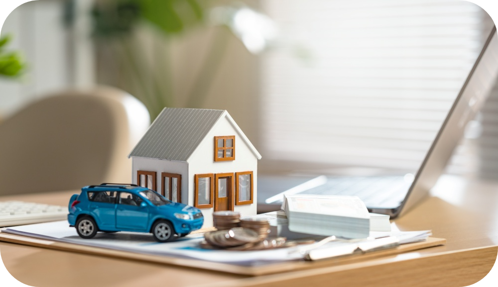 Auto, māja un kredīta pieteikums